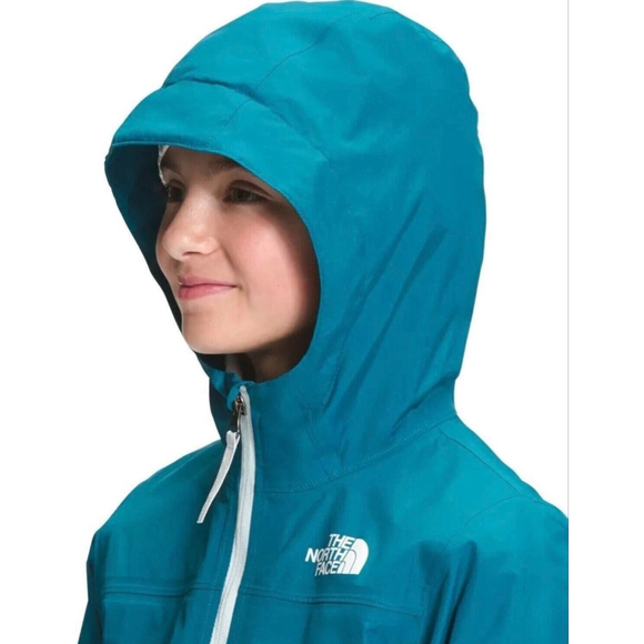 The North Face Girls Warm Storm Rain Jacket Deep Lagoon small (7/8) Fall Fleece - Picture 3 of 10